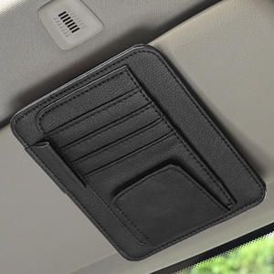 Pare-soleil de voiture Clip de lunettes de voiture de haute qualité Fournitures de stockage professionnelles Sac de certificat de billet - Product Image 3