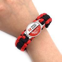 Bracelet en paracorde 550 fait main avec logo en époxy personnalisé, idéal pour les activités de plein air – Vente en gros à chaud