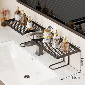 Organisateur d'évier en métal maillé à poser sur robinet, <span class=keywords><strong>étagère</strong></span> de rangement pour comptoir et meuble-lavabo - Product Image 6