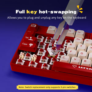 AJAZZ AK870 MC 75% wired hot-swappable mechanical <b>keyboard</b> 86-key typewriter-C wired RGB backlit game <b>keyboard</b> wholesale - Product Image 5