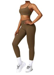 Ensemble <span class=keywords><strong>de</strong></span> yoga à séchage rapide régénérateur écologique Ensemble <span class=keywords><strong>de</strong></span> gaine d'exercice <span class=keywords><strong>de</strong></span> course à pied pour femmes - Product Image 4