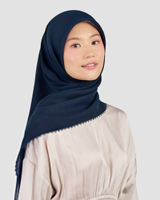 Foulard carré en voile de coton pour femme musulmane, brodé floral personnalisé, style ethnique, uni, avec finition délicate, type Bawal