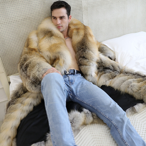 <span class=keywords><strong>Manteau</strong></span> <span class=keywords><strong>long</strong></span> en <span class=keywords><strong>fourrure</strong></span> de renard doré pour <span class=keywords><strong>homme</strong></span>, style charmant, chaud pour l'automne et l'hiver, en vraie <span class=keywords><strong>fourrure</strong></span> de renard - Product Image 5