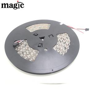 5 فولت 12 فولت 24 فولت WS2811 IC SMD5050 <span class=keywords><strong>RGB</strong></span> مقاوم للماء طلاء غراء IP65 10 متر لون الأحلام WS2811 ضوء شريط LED - Product Image 4