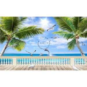 <span class=keywords><strong>Papier</strong></span> <span class=keywords><strong>peint</strong></span> autocollant mural 3D Beach Cocotier Sea View - Product Image 6