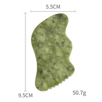 Rouleau de massage facial en pierre naturelle Xiuyan OEM LRYS, Gua Sha en jade, masseur facial, masseur corporel/mains Spiker Green, pliable et rechargeable.