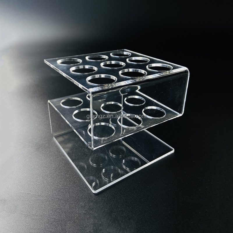 Clear Acrylic Test Tube Rack Transparent