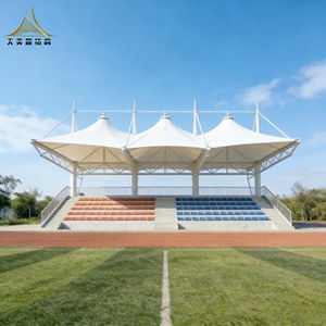 Moderne buiten sportstadion tribune overkapping PVDF spanstof membraanstructuur voor tribune schaduw - Product Image 4