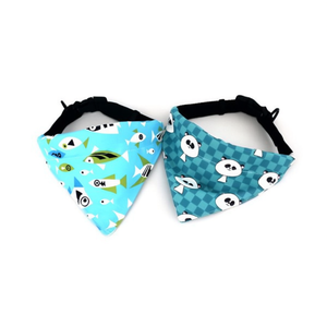 Yommy <b>Pet</b> <b>Collar</b> Bandana 41-45cm For Dogs Cats With Fish And Panda Print - Product Image 3