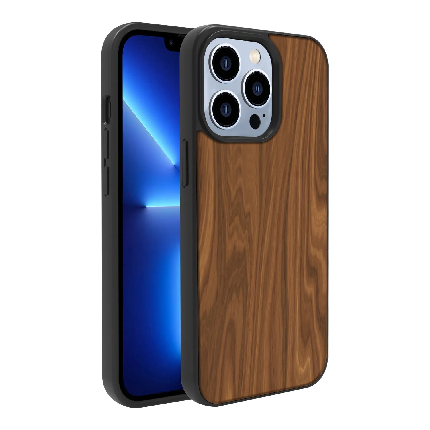 Capa de celular de madeira para iphone 14 pro max, capa eco-amigável para celular com logo personalizado, capa traseira de madeira para iphone 13 12 pro
