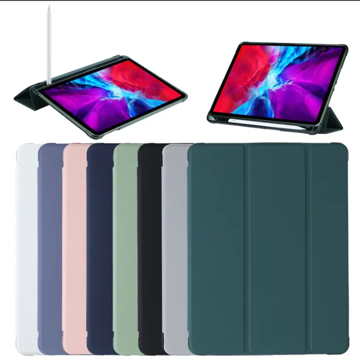 Hot Full Protection Auto Wake Sleep Folding Kickstand Folding PU Leather Tablet Case for iPad Pro 11 2022 Case 2021 2020 2018