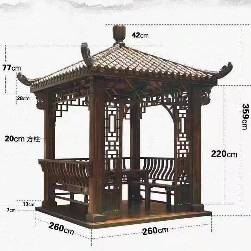 Pavillon aus Holz Pavillon Garten pagode im chinesischen Stil zu verkaufen