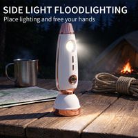 Lampe torche LED à double source lumineuse, portable, avec lumière latérale COB, rechargeable par type-C, solaire, pour le camping, les activités de plein air et les situations d'urgence