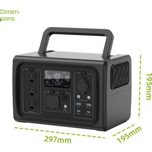 แหล่งจ่ายไฟสำรองเคลื่อนที่ 300W ขนาดใหญ่ 266WH พกพาสะดวกสำหรับรถยนต์ แคมป์ปิ้ง ท่องเที่ยวกลางแจ้ง พร้อมระบบ MPPT 1000W คลื่นไซน์บริสุทธิ์ - Product Image 3