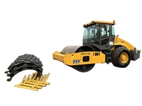 Rouleau compresseur hydraulique robuste XS113E à tambour unique, vibrocompacteur à engrenages pour le compactage de l'asphalte et du sol
