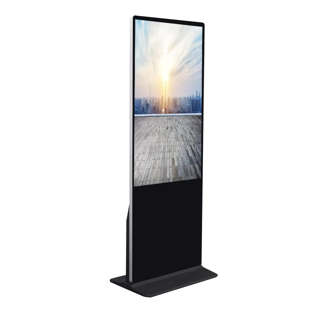 50" Free CMS Software Indoor Ad Display Player Android/Wifi Wireless Advertising Video 50" Floor Stand Lcd Touch 4K Screen Kiosk