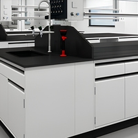 Banc de laboratoire moderne de haute qualité UKEN avec panneau en résine époxy, haute résistance chimique et durabilité pour les écoles et les hôpitaux