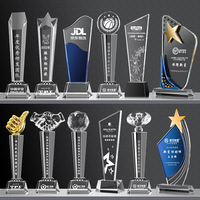 Usine en gros directement personnalisé cristal trophée résine plaque d'or métal sport Souvenir société réunion annuelle trophée Awards