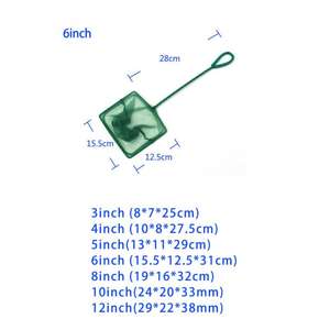 Rede de pesca para aquário, ferramenta de limpeza portátil, cabo longo, praça, pouso de tanque de peixes - Product Image 5