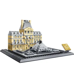 Wange 4213 פנסי גושי מבט צרפת פריז הלובר אדריכלי דגם בניין עיר נוף דגם צעצועים