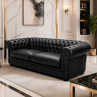 Ensemble de canapés carrés en cuir PU YUAN CHANG avec rembourrage en éponge pour appartement et hôtel, meubles de salon