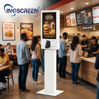 INGSCREEN 21.5 27 32 pouces Vente directe d'usine Terminal de paiement libre-service personnalisé Kiosque Machine de commande de nourriture multifonction