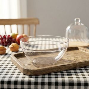 Bols en plastique PS transparents de qualité supérieure, durables, de qualité alimentaire, écologiques, compatibles lave-vaisselle, personnalisables pour les fruits et salades à emporter - Product Image 2