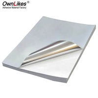 Papier autocollant vinyle jet d'encre mat argenté imprimable A4 imperméable pour étiquettes de marque et d'emballage