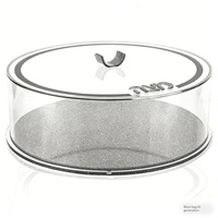 Plateau rond en acrylique transparent pour Matzah, fournitures pour les fêtes juives, boîte à pain sans levain pour la Pâque