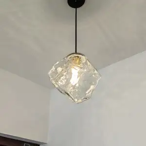 Nordic LED Chandelier Light Glass Ball Colorful Lava Lamp Pendant For Dining Room
