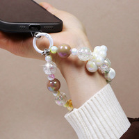Nouvelle Chaîne de Téléphone Tendance avec Perles, Support de Téléphone et Porte-clés pour Cadeau d'Anniversaire