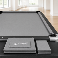 Tissu de billard bleu roi de remplacement, bandes de coussin prédécoupées, points de visée ronds, rail noir