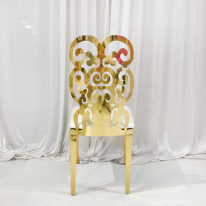 Chaises de luxe empilable d'or de dos de papillon d'acier inoxydable - Product Image 5