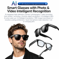 Occhiali Smart AI W610T con Riconoscimento Vocale AI, Riconoscimento Oggetti, App Prism Pro, Fotografia 8MP, Trasferimento Wi-Fi per Vlogging Outdoor