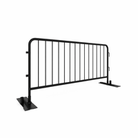 Barrière de sécurité temporaire en acier galvanisé de 8 pieds pour la circulation routière, la construction, la sécurité des piétons et le contrôle des foules