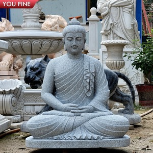 YOUFINE Vente en gros de statues de <span class=keywords><strong>Bouddha</strong></span> <span class=keywords><strong>assis</strong></span> en marbre blanc sculpté grandeur nature pour les jardins des temples bouddhistes en plein air - Product Image 6