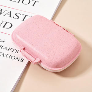 Mini Boîte à Pilules Portable 8 Compartiments, Organisateur de Médicaments de Voyage, Conteneur Scellé en Blé pour Comprimés, Distributeur de Médicaments - Product Image 3