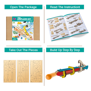 Lanzadores de Aviones Educativos de Madera para Armar, Divertidos y Fáciles para Niños - Product Image 3