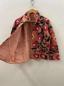 Hecho a mano TNT Tela Suzani Terciopelo Chaquetas Abrigo Hecho a mano Suzani Chaqueta para mujer Calle Chaqueta corta - Product Image 3