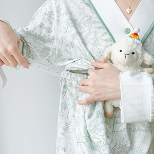 Pijamas para mujeres embarazadas primavera y otoño ropa de <span class=keywords><strong>lactancia</strong></span> de maternidad posparto conjunto fino de dos piezas ropa suelta para el hogar - Product Image 4