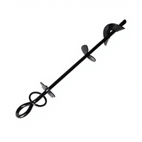 Tarière de sol spirale pour plantes, outil de plantation et de creusement de fosses, utilisation extérieure, support de piquets de tente, ameublisseur de sol