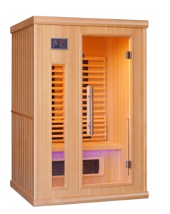 Moderne Villa Infrarot Innen sauna 2 Personen Zimmer mit Massivholz schrank und Keramik heizung - Product Image 2