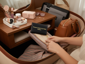 Portafoglio da donna con doppia cerniera, medio, in vera pelle, per uso quotidiano - Product Image 2