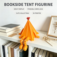 Figurine de tente imprimée en 3D avec articulations mobiles, décoration mignonne pour étagère de bibliothèque, ornement unique pour présentation sur table, décoration de bureau à domicile