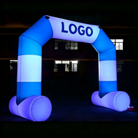 Arche gonflable géante avec logo personnalisé et éclairage LED, arche publicitaire extérieure imperméable pour événements et promotions