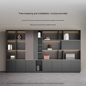 Hiện đại bằng gỗ Bảng điều chỉnh văn phòng Tủ Sách Ông Chủ nền Tủ tập tin với tường tầng lưu trữ thông tin tủ tường - Product Image 2