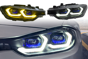 Nuevo Conjunto de Faros Delanteros DRL Amarillo Blanco Plug and Play para Serie 3 F30/F35 2013-2018, Luces de Freno 12V 6000K 6000 Lúmenes 36W - Product Image 4