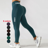 Pantalones Deportivos OEM ODM 2022 de Cintura Alta, Elásticos, Transpirables, Antibacterianos, de Secado Rápido y con Elasticidad en Cuatro Direcciones para Entrenamiento y Running