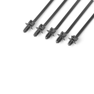 Attache-câble en plastique <span class=keywords><strong>à</strong></span> tête filetée, type épingle fixe, en forme de sapin, amovible, capacité 10 kg, pour harnais de fixation de fils - Product Image 5