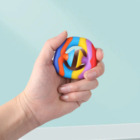 Rainbow Snapper Fidget Toy Grip Grab Squeeze Toy pour enfants et adultes Stress Anxiété Soulagement Snap